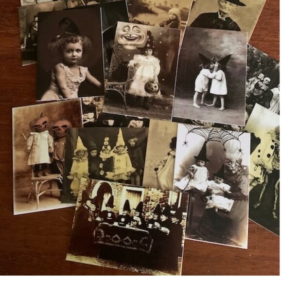 HALLOWEEN VINTAGE STYLE REAL PHOTO POSTCARDS*NOTECARDS*25 DIFFERENT IMAGES*GREAT - Picture 2 of 4